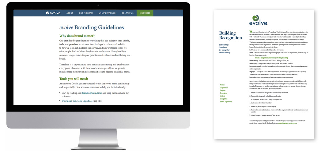 evolve branding guidelines