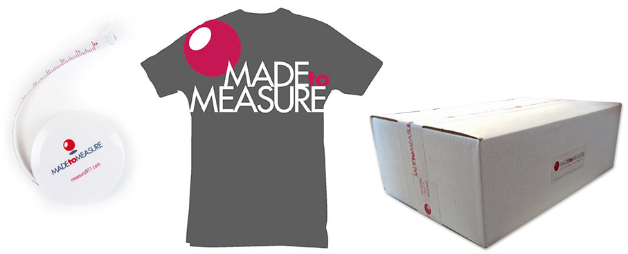Tshirt, tape measure, packaging